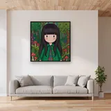Gorjuss Emerald Forest Girl – displayed in a living room