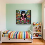 Gorjuss Girl with Watering Can – Kids room