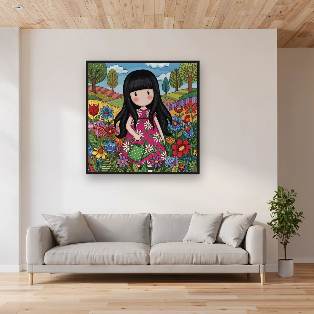 Gorjuss Girl with Watering Can – Living room