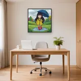 Gorjuss Girl Jumping in Puddles – Office