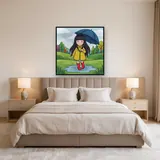 Gorjuss Girl Jumping in Puddles – Bedroom