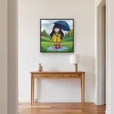 Gorjuss Girl Jumping in Puddles – Hallway