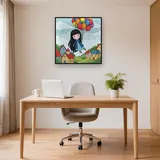Gorjuss Mädchen mit Luftballons – Büro