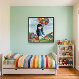 Gorjuss Mädchen mit Luftballons – Kinderzimmer
