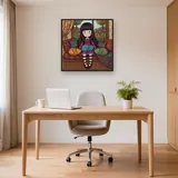 Gorjuss Girl with Colorful Cats – Office