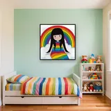 Rainbow Cloud Girl – Kids room