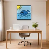 Baleine bleue au soleil – Bureau