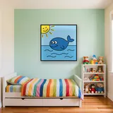 Baleine bleue au soleil – Enfant