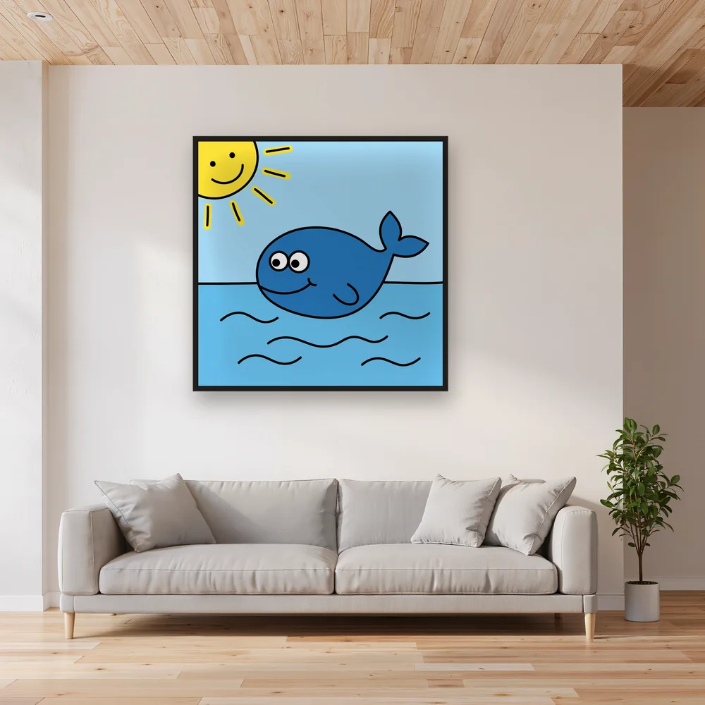Baleine bleue au soleil – Salon