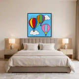 Trois montgolfières colorées – Chambre