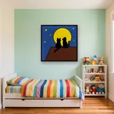 Chats sous la lune jaune – Enfant