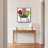 Trois Tulipes dans un Vase Blanc – Entrée