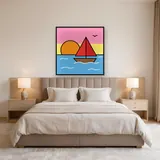 Voilier au coucher du soleil – Chambre