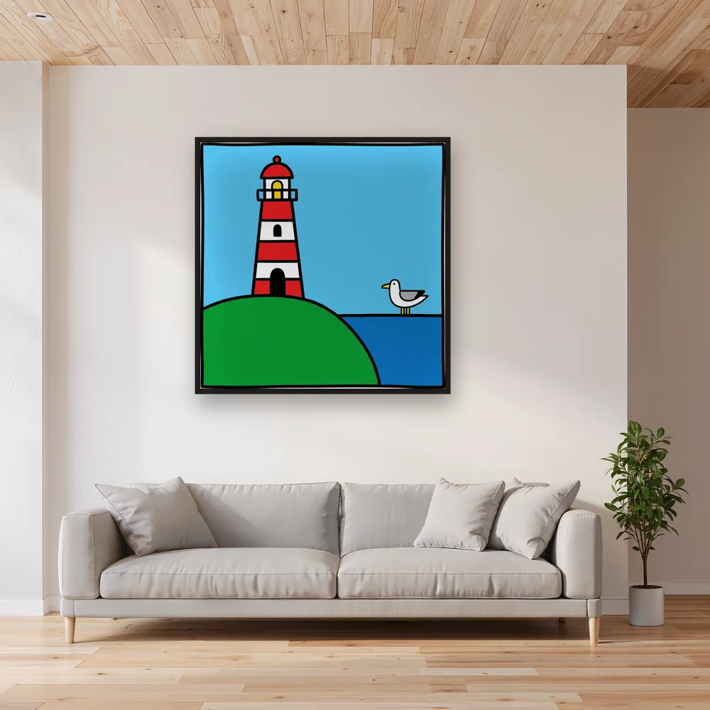 Red and White Lighthouse – Living room