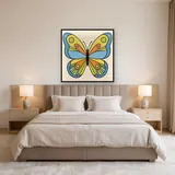 Papillon Symétrique aux Couleurs Vives – Chambre