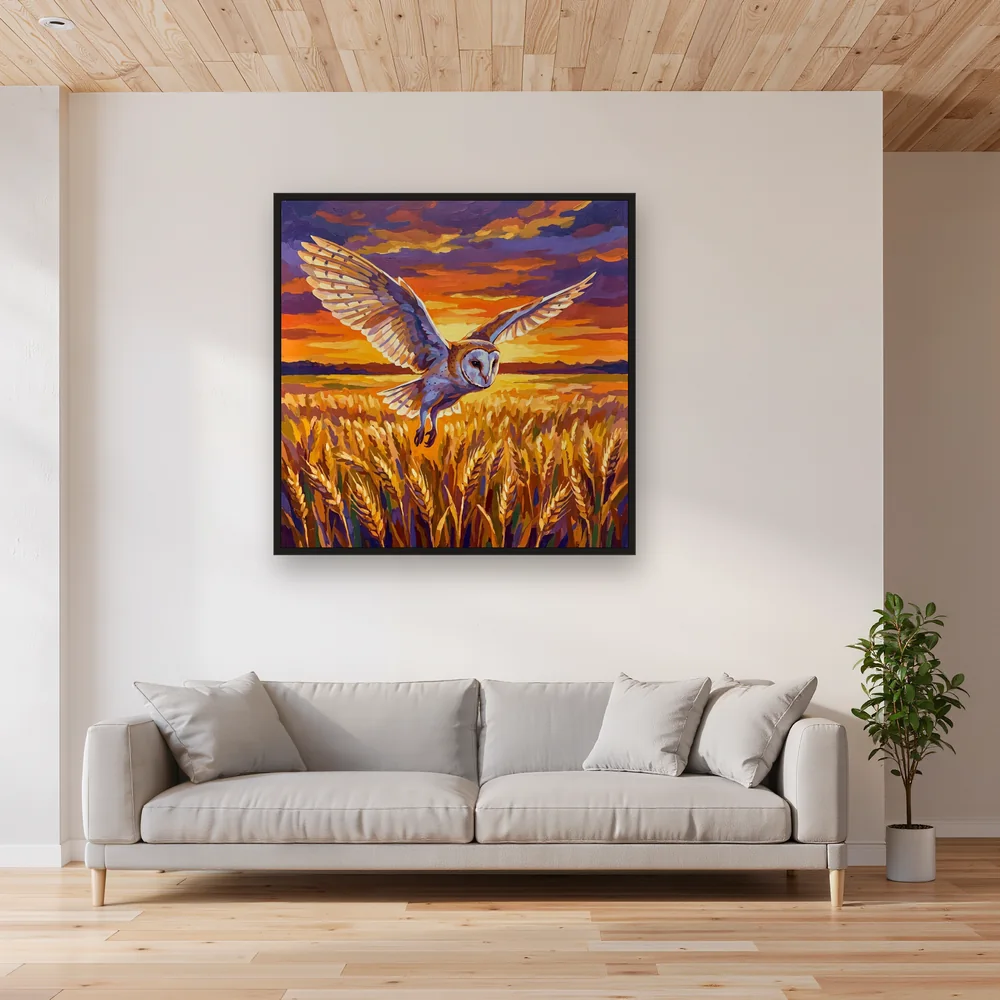 Golden Field Barn Owl – Living room