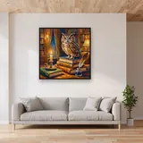 The Scholar Owl Library – displayed in a living room