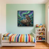 Mother Owl and Two Owlets – Kids room