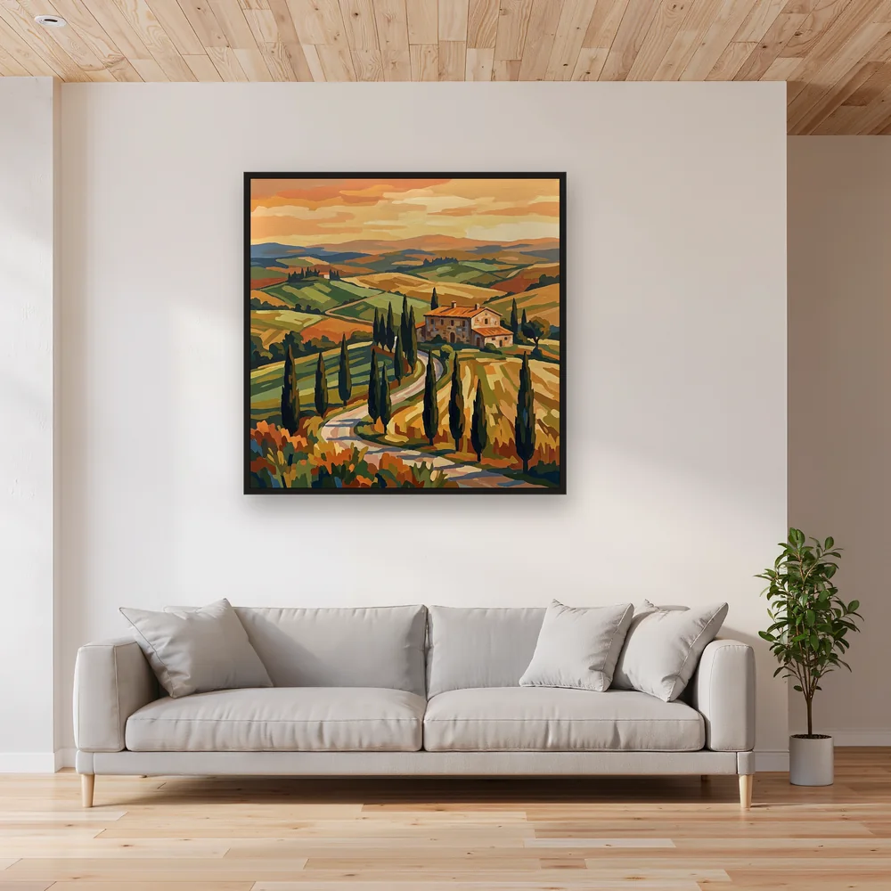 Colline Toscane à l’Heure Dorée – Salon