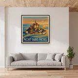 L’Abbaye du Mont Saint-Michel – mis en situation dans un salon