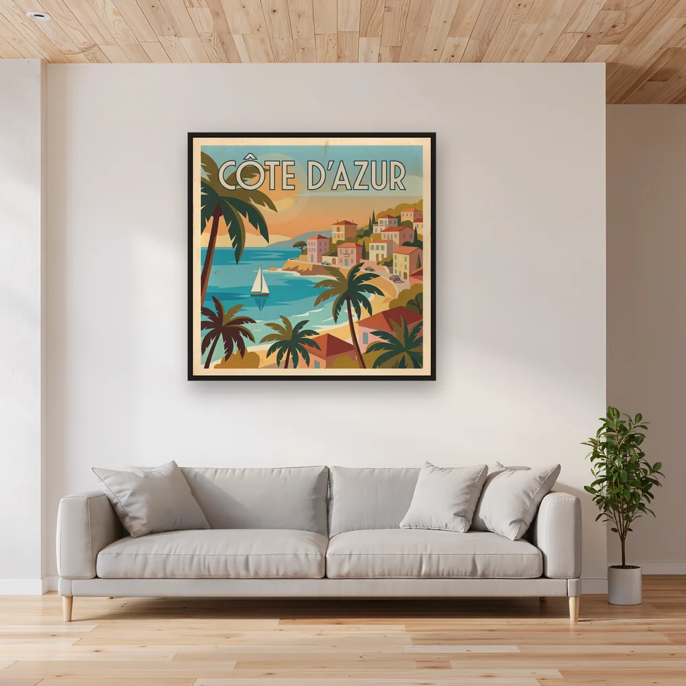 Côte d’Azur Coastal Escape – Living room