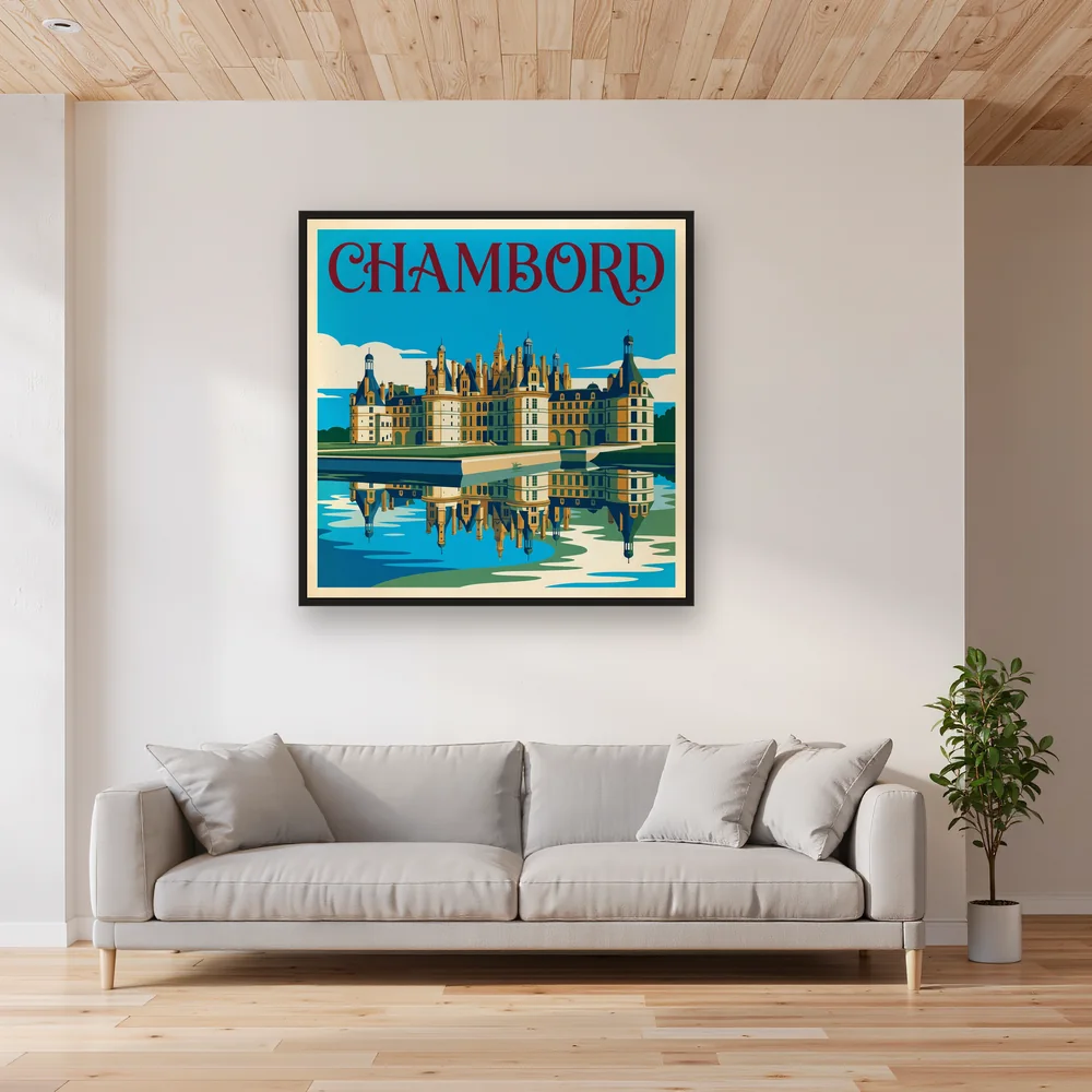 Chambord Reflections Travel Poster – Living room