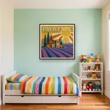 Provence Lavender Fields and Stone Farmhouse – Kids room