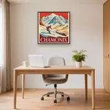 Snowy Chamonix Train Poster – Office