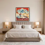 Snowy Chamonix Train Poster – Bedroom