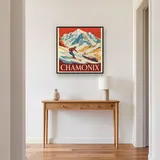 Snowy Chamonix Train Poster – Hallway