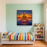 Bouddha Doré sur Lotus Rose – Enfant