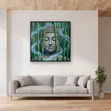 Testa di Buddha tra i Bambù – in un soggiorno