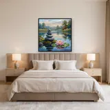 Balanced Stones and Pink Lotus – Bedroom