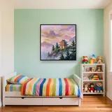 Misty Mountain Temple at Dawn – Kids room