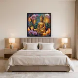 Bouddha doré parmi les orchidées – Chambre