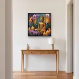 Bouddha doré parmi les orchidées – Entrée
