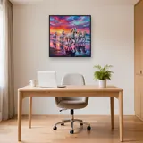 White Camargue Horses Galloping at Sunrise – Office