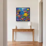 Blue and Yellow Tangs in Coral Reef – Hallway