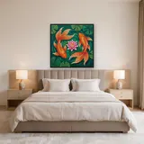Goldfish Circling a Pink Lotus – Bedroom