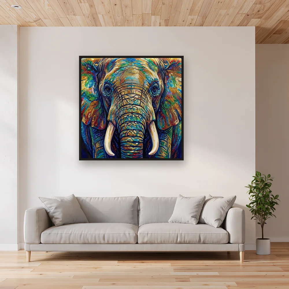 Vieil éléphant au regard sage – Salon