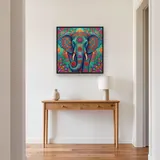 Boho-Elefant mit Mandala-Mustern – Flur