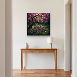 Deux lapins sous le cerisier en fleurs – Entrée