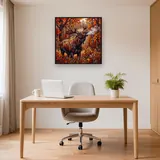 Alce che bramisce nella foresta autunnale – Studio