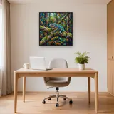Bébé caméléon sur sa minuscule brindille – Bureau