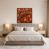 Getarntes Chamäleon im Herbstlaub – Schlafzimmer