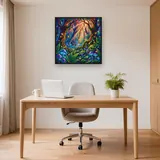 Enchanted Forest with Glowing Mushrooms – Office