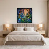 Enchanted Forest with Glowing Mushrooms – Bedroom