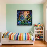 Enchanted Forest with Glowing Mushrooms – Kids room