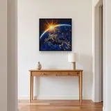 Lever de soleil sur la Terre illuminée – Entrée