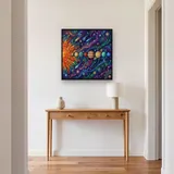 Psychedelic Solar System with Sun and Planets – Hallway